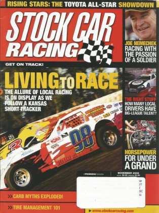 STOCK CAR RACING 2006 NOV - Allen, Nemechek, Pistone, Holley, Tires, Horses